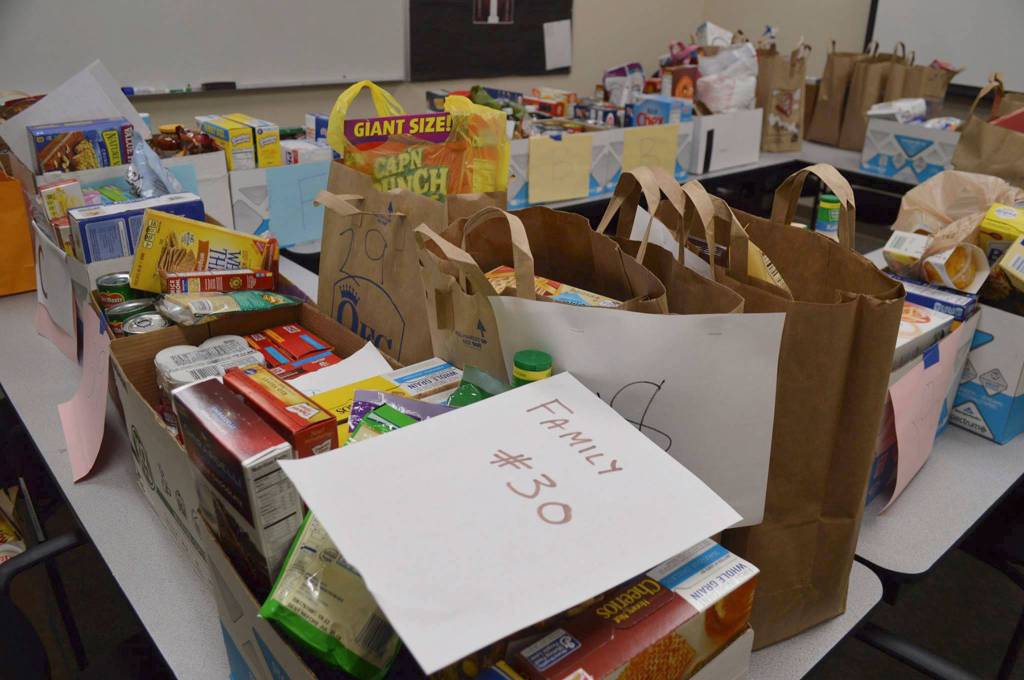 Most schools on Mercer Island held food drives leading up to Thanksgiving and other holidays. Photo courtesy of the Mercer Island School District