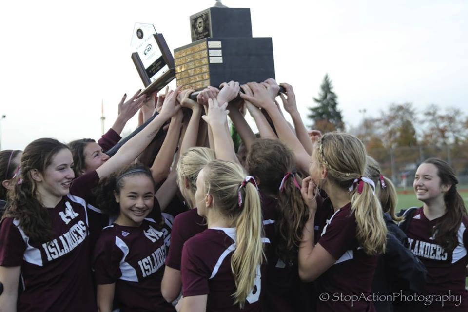 Photo courtesy of Don Borin/Stop Action Photography                                The Mercer Island girls soccer team won its first ever state championship courtesy of a 4-1 win against the Stadium Tigers on Nov. 18 at Sparks Stadium in Puyallup.