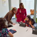 Mercer Island School District Superintendent Donna Colosky drops in Northwood fourth graders during Hour of Code on Dec. 7. Photo courtesy of the Mercer Island School District
