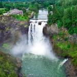 Puget Sound Energy built its first hydroelectric plant at Snoqualmie Falls in 1898. Photo courtesy of Puget Sound Energy