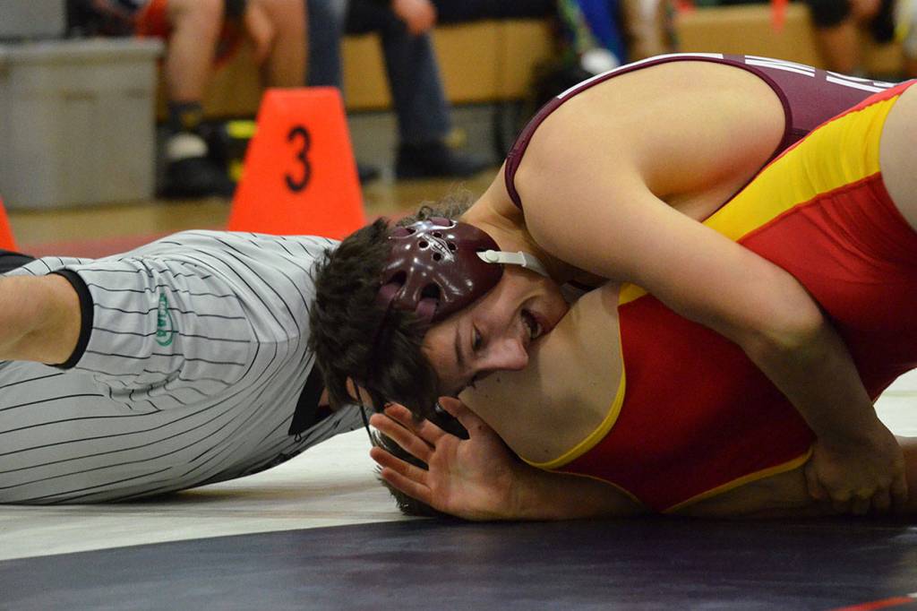 Photo courtesy of Billy Pruchno                                The Mercer Island wrestling team saw seven of its grapplers compete at the Highline Invitational wrestling tournament at Mount Rainier High School on Jan. 6. Islanders 195-pound wrestler Donnie Howard captured first place at the tournament, registering a 3-0 record. Mercer Island 138-pounder Eli Pruchno (pictured) registered a second place finish, compiling an overall record of 2-1. Islanders 160-pounder Jonah Andrews captured second place with a record of 2-1.