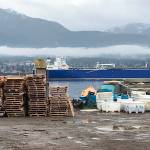 Cooke Aquaculture Pacifics work area and office west of the Coast Guard station on Ediz Hook serves the companys salmon farm that the state Department of Natural Resources said last month must be shut down. Photo by Paul Gottlieb/Peninsula Daily News