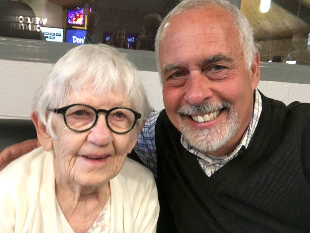 Merle Phillips with Rev. Greg Asimakoupoulos. Photo courtesy of Greg Asimakoupoulos