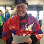 Covenant Shores Chaplain Greg Asimakoupoulos wears his 1992 Albertville jacket to the opening ceremony of the Shores Olympics. Photo courtesy of Greg Asimakoupoulos