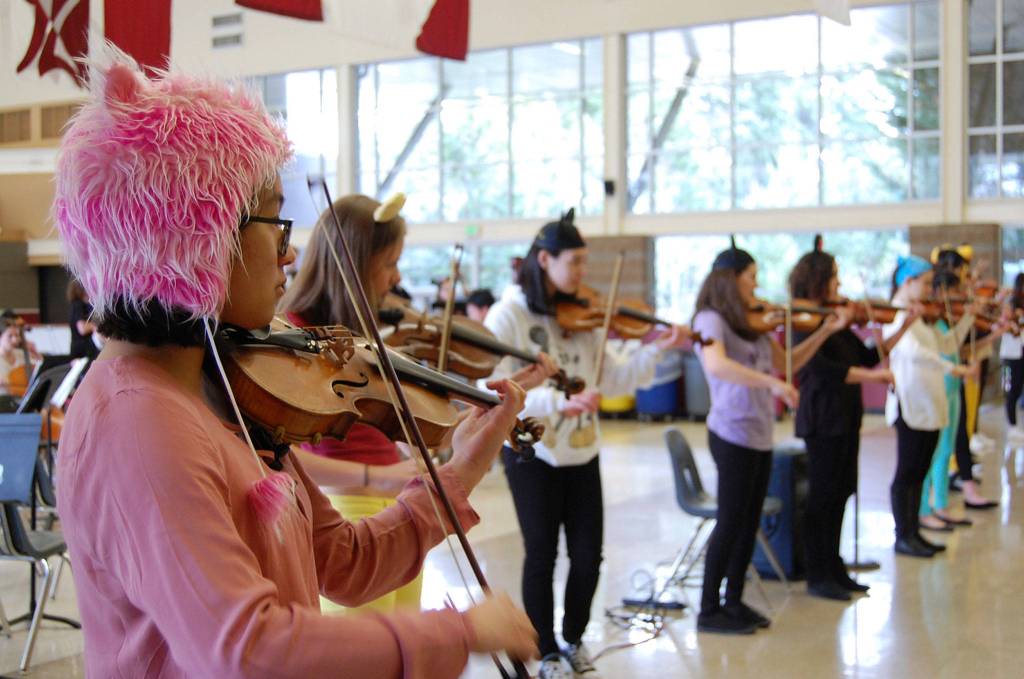 Student performers also sported costumes for the Disney and Dessert fundraiser. Katie Metzger/staff photo