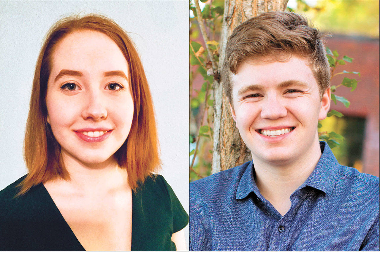 Mercer Island High School seniors Alison Cary and Aidan Dobson were the Mercer Island Rotary Clubs students of the month for February. Courtesy photos