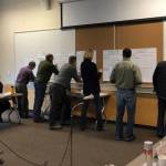 Mercer Island City Councilmembers brainstorm at their planning session in late January. Photo courtesy of Julie Underwood