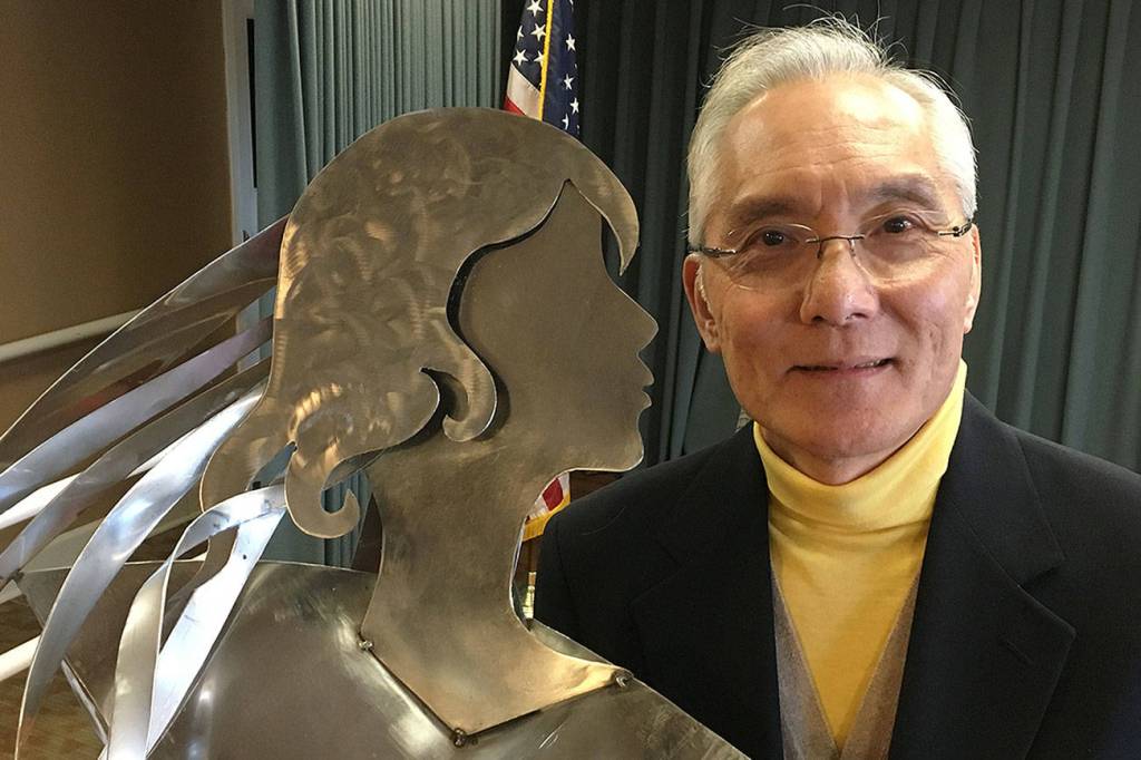 Covenant Shores unveils metallic mermaid sculpture