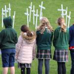 Students at St. Monica School, a private Catholic school based in Mercer Island prayed for the 17 victims of the Parkland, Florida school shooting that occurred Feb. 14. Photo courtesy of Krista Pittiglio