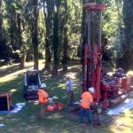 King County Wastewater Treatment Division is continuing field investigations to inform design of a sewer upgrade project in Mercer Island and Bellevue. Crews began taking soil sampling, ground surveys and potholing in late January and will continue through March. Photo courtesy of King County