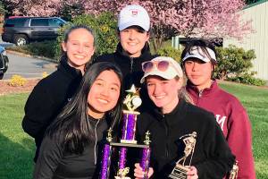 Photo courtesy of Billy Pruchno                                The Mercer Island Islanders girls golf team captured first place at the Whidbey Shootout at the Whidbey Golf Club on March 20.                                The tournament, which featured 100 golfers from 15 different high school programs, was dominated by the Islanders. Mercer Island won the tournament, compiling a score of 330 strokes. Bellingham finished in second place with a distant 384 strokes. The Islanders broke the tournament record by nine strokes (Islanders set the previous record in 2017 with 339 strokes). Freshman Gihoe Seo captured first place at the tournament with a score of a 77. Ella Warburg earned second place with a score of 79 strokes. Lily Pruchno nabbed fifth place, Estey Chen registered a seventh-place finish and Katelyn Davis tallied a 10th-place finish.