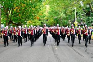 The Mercer Island High School band is marching toward its Rose Parade appearance next year, with a kickoff event set for tonight. Photo courtesy of Allison Nelson