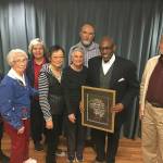 The Diversity Awareness Partners at Mercer Islands Covenant Shores retirement community present activist Harold Spooner with the Spirit of Martin Luther King Jr. award on April 3. Photo courtesy of Greg Asimakoupoulos