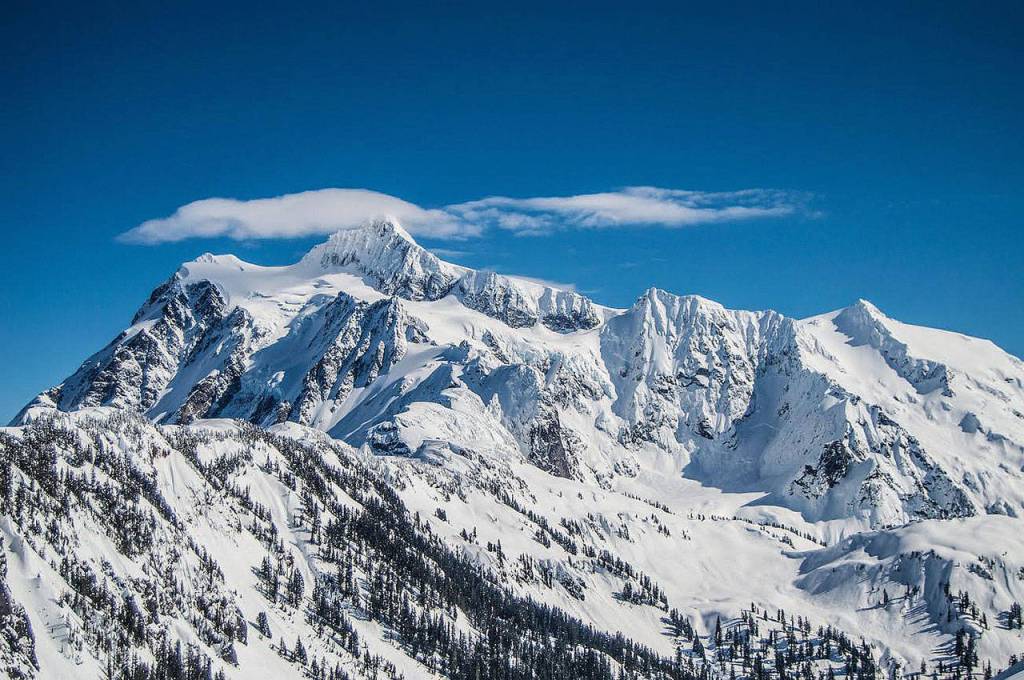 Mt. Shuksan in the North Cascades. The climb is technical and can be very dangerous if not attempting with optimal weather. Tony Michaels Photography