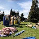 The Mercer Island Presbyterian Church has constructed two tiny homes for the homeless which will be placed at sites run by the Low Income Housing Institute. Contributed photo
