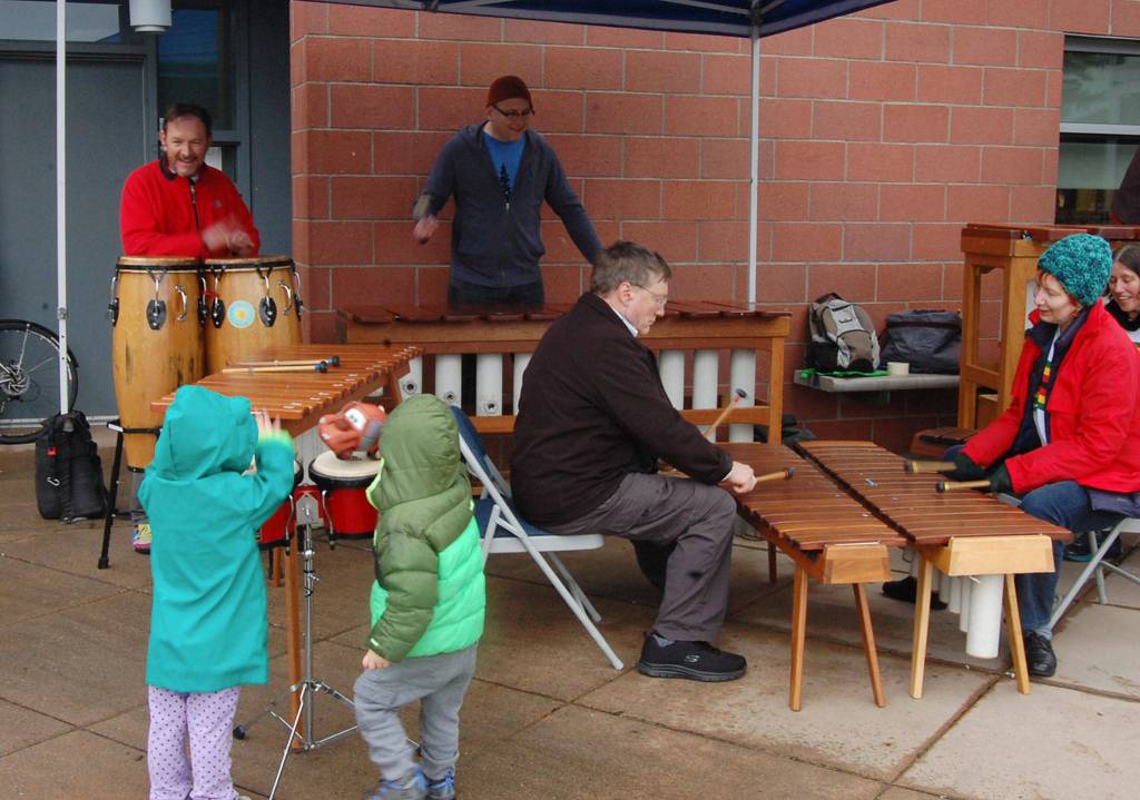 The Yaamba Marimba Band performs at Mercer Islands Leap for Green event. Katie Metzger/staff photo