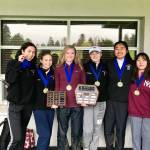 Photo courtesy of Billy Pruchno                                The Mercer Island Islanders girls golf team captured first place at the Burlington Invitational golf tournament on April 16. The Islanders, who compiled 355 total points (low score wins in golf) edged out second place Sammamish by 28 strokes. Mercer Island golfers Ella Warburg and Gihoe Seo tied for second place individually, with each golfer shooting a 79 on the 18-hole course. The Islanders have won all four golf tournaments theyve competed in during the 2018 season thus far.