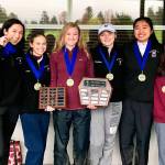 Photo courtesy of Billy Pruchno                                The Mercer Island Islanders girls golf team captured first place at the Burlington Invitational golf tournament on April 16. The Islanders, who compiled 355 total points (low score wins in golf) edged out second place Sammamish by 28 strokes. Mercer Island golfers Ella Warburg and Gihoe Seo tied for second place individually, with each golfer shooting a 79 on the 18-hole course. The Islanders have won all four golf tournaments theyve competed in during the 2018 season thus far.