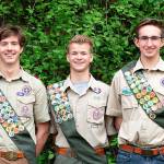 Troop 457 and 647s newest Eagle Scouts are (from left) Henry Weiker, Graeme Stoney, Scott McLellan, Nathaniel Nichol, and Connor Hanson.