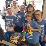 Lakeridge K-Kids Club collected more than 700 donations (and $400) during their Pet Supply Drive in April. Photo courtesy of Julia Hokanson