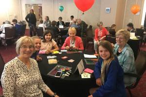 Lindsay Oliveiras fourth grade class meets up with their pen pals at Aljoya for an end-of-the-year get together. Photos courtesy of Northwood Elementary