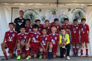 The NPSA Titans 06 boys soccer team, which is coached by Jack Sturgess, captured first place at the Skagit Firecracker tournament in their division on June 17 in Burlington.                                The Titans roster consisted of Aidan Rodey, Nick Chou, Kyler Anderson, Wyatt Acker, Lucas Shelton, Kai Kinoshita, Tanner Jones, Georgios Devekos, Atsufumi Nakanishi, Yusuf Ashmawi, Kousei Fujita, Colby Duenas and Ben Lamperti. Photo courtesy of Tom Acker