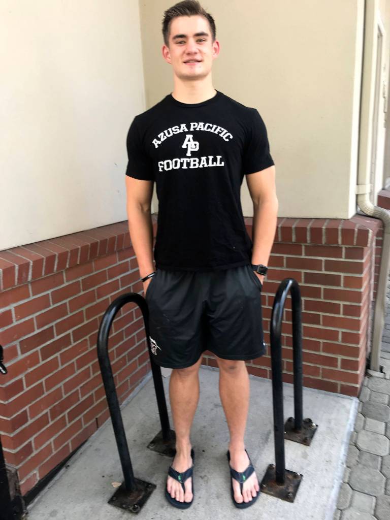 Mercer Island Islanders 2018 graduate Spencer Luce will play football for Azusa Pacific University in California this fall.                                Shaun Scott, staff photo