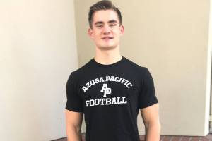 Mercer Island Islanders 2018 graduate Spencer Luce will play football for Azusa Pacific University in California this fall.                                Shaun Scott, staff photo