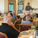 Michael Medveds presentation was part of a week long emphasis at Covenant Shores celebrating Mercer Island. Contributed photo
