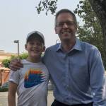Gordon Gibson, left, pictured with his father Graeme, right, will compete at a professional jiu jitsu competition titled, Fight2Win on Sept. 14 at the Seattle Center. Shaun Scott/staff photo