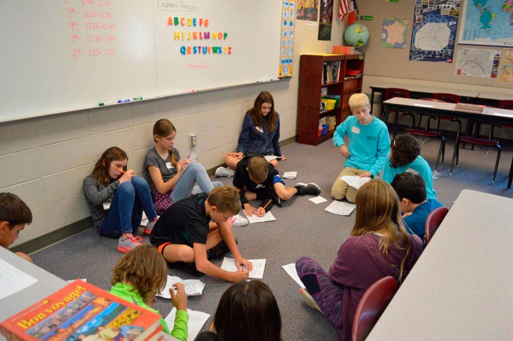 First day of kindergarten at Northwood Elementary. Photo courtesy of Craig Degginger/Mercer Island School District