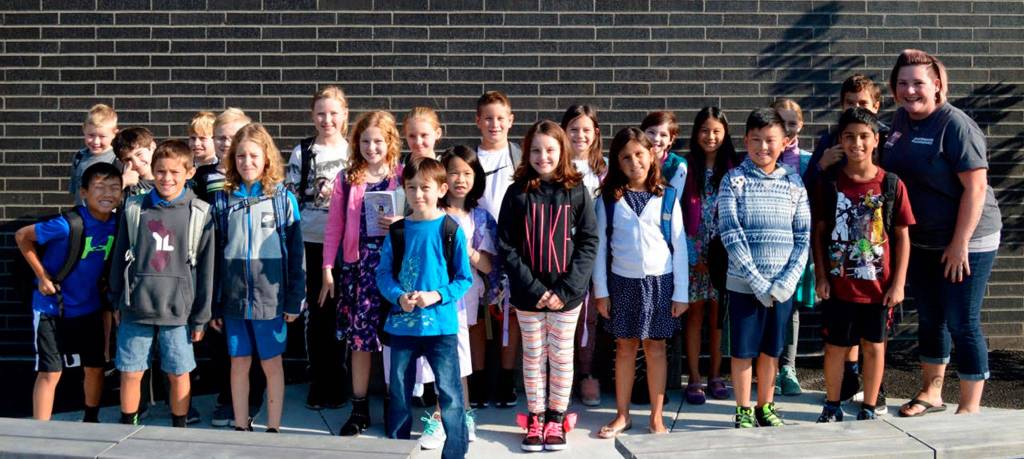 Northwood fourth graders. Photo courtesy of Craig Degginger/Mercer Island School District