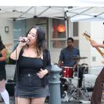La Fonda, a lyrically driven, indie dream pop band defined by two sisters, singer-songwriters Veronica and Valerie Topacio, performs at Art Uncorked. Katie Metzger/staff photo