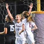 Goal celebration in Mercer Island win
