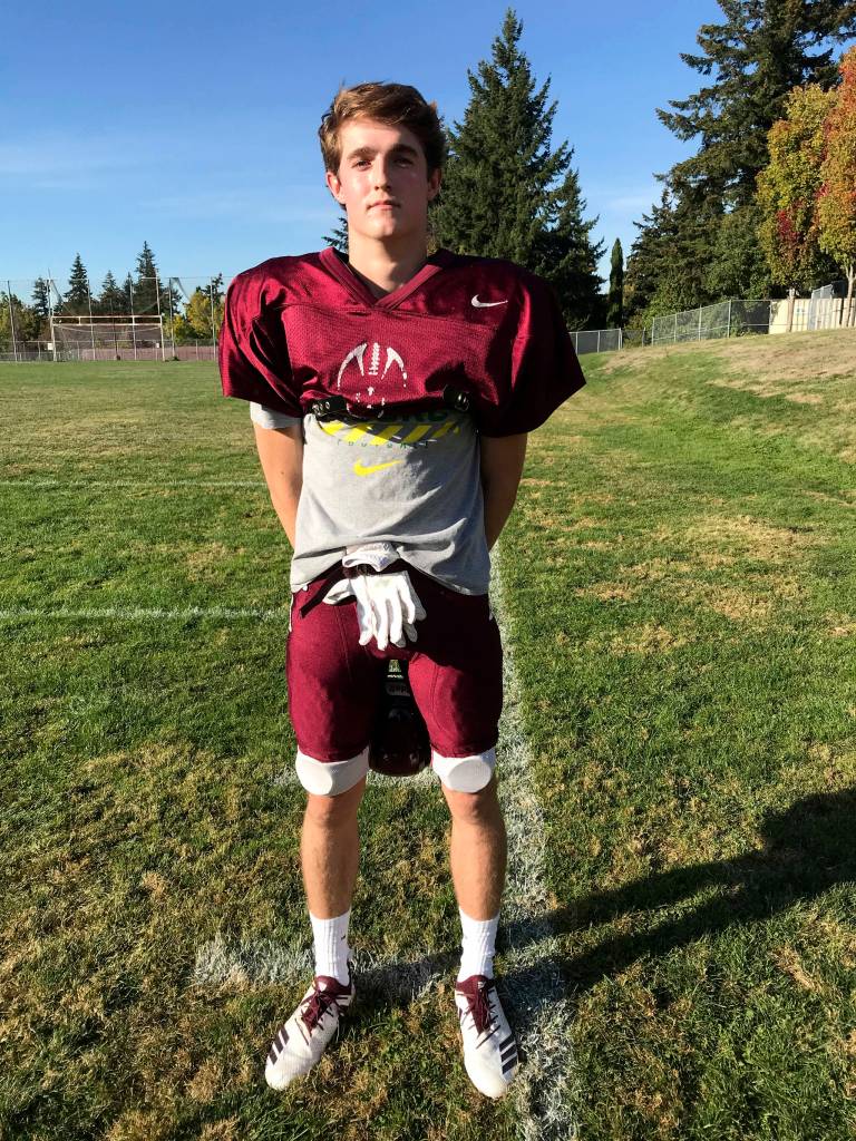 Mercer Island Islanders senior wide receiver Hunter Johnson wants to see his team bring home a 3A state football championship this December. Shaun Scott/staff photo