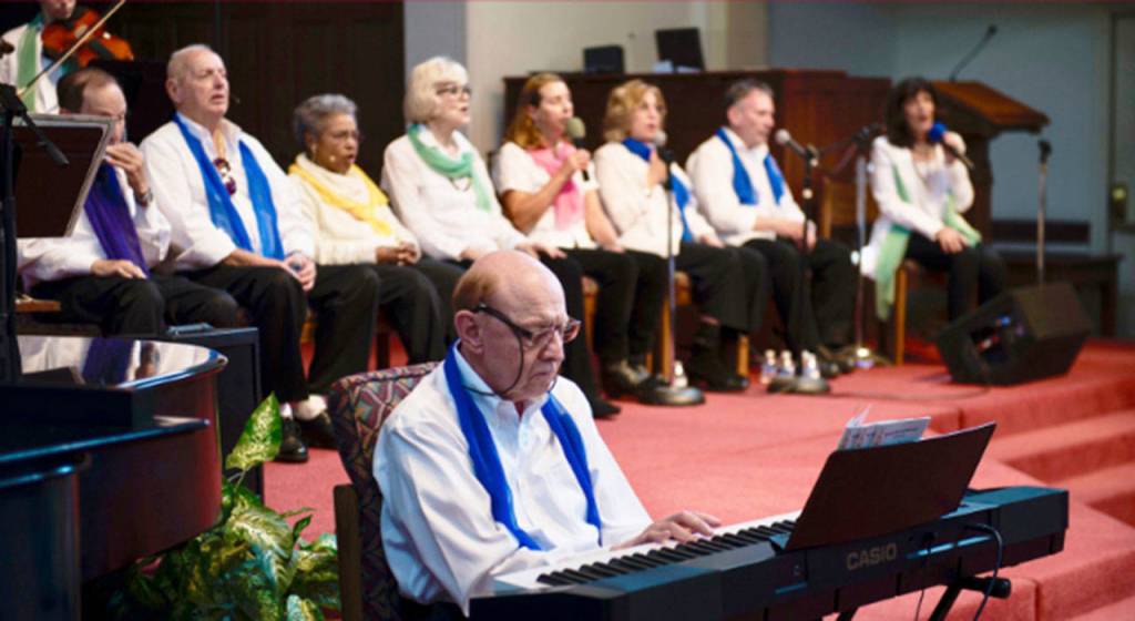 The 5th Dementia Flagship Band in Los Angeles is Music Mends Minds first band. Another will soon start in Mercer Island. Photo courtesy of Mercer Island Rotary