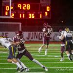 Mercer Island junior Carter Burr (pictured) catches a pass in the flat from quaterback Clay Dippold in the first quarter of play against Bellevue. Bellevue defeated Mercer Island, 47-0, on Oct. 26. Photo courtesy of Don Borin/Stop Action Photography