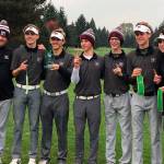 The Mercer Island Islanders boys golf team won the KingCo 2A/3A tournament on Oct. 15 and 3A SeaKing golf tournament on Oct. 23. The Islanders will compete in the Class 3A state golf tournament this May. Photo courtesy of Tyson Peters