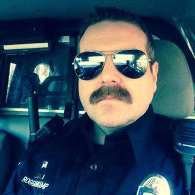 Officer Todd Roggenkamp shows off his stache in support of the Movember awareness campaign. Photo courtesy of Todd Roggenkamp
