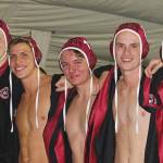 The Mercer Island Islanders boys water polo team earned a 19-1 win against Kennedy on senior night on Nov. 1. Mercer Island seniors pictured include Jacob Goldfarb, Tyler Robinson, Peter Davis, Cole Brittain, Will Cero, William Lacrampe, Leif Gullstad, Julian Rizza and Nate Robinson. Photo courtesy of Dawn Friedland