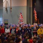Island Park kindergarteners sing Youre a Grand Old Flag at the schools Veterans Day assembly on Nov. 8. Photo courtesy of Craig Degginger