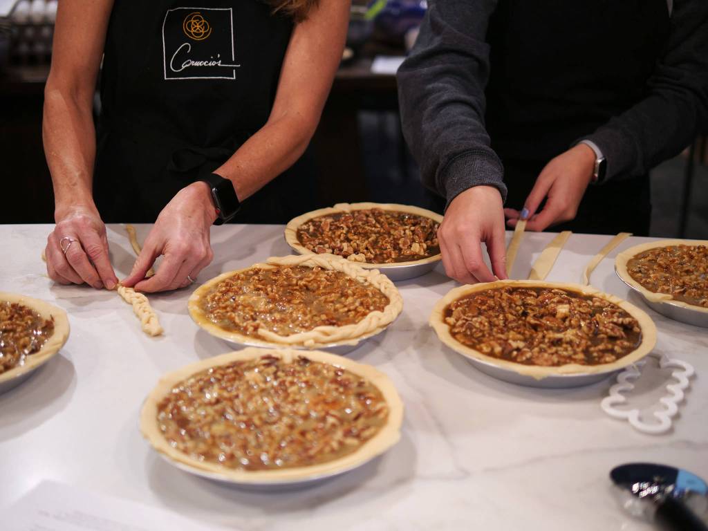 The donated Thanksgiving dinners included a turkey, all of the fixings and homemade pies. Photo courtesy of Cindy Swain
