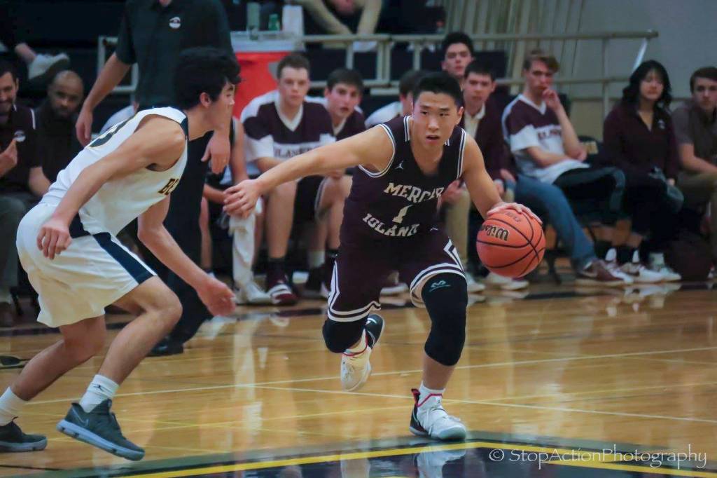 Mercer Island Islanders senior guard/co-captain Will Lee (pictured) said the goal for his squad this season is to win the 2A/3A KingCo Division and clinch a berth in the Class 3A state tournament in March of 2019 at the Tacoma Dome. Photo courtesy of Don Borin/Stop Action Photography