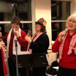(Left to right) Julie Hamp, Andy Hamp, Sue Hamp and Sue Anderson provide musical entertainment at the 2017 Firehouse Munch. This year, the Barrelhouse Gang will offer New Orleans-style swing jazz. Photo courtesy of the city of Mercer Island