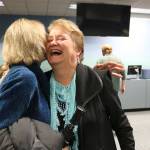 Judy Clibborn hugs a friend after being honored by the city of Mercer Island for her decades of public service. Katie Metzger/staff photo
