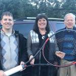 Tennis Outreach Programs (TOPs) in Kirkland, received donated van from Councilmember Claudia Balducci. (L-R) Travis Roach, Councilmember Balducci and Charles Hodge. Courtesy of King County.