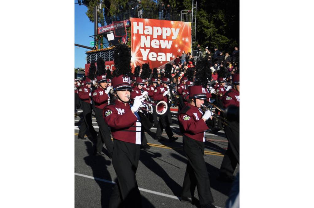 Trumpet section during the Jan. 1 Tournament of Roses Parade in Pasadena, Calif. Photo courtesy of Joseph Chen