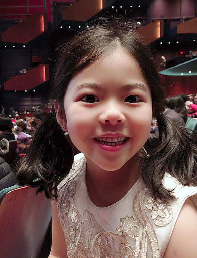 Sydney Cui, a first-grade student at Lakeridge Elementary School, wins NASAs NASAs Commercial Crew 2019 Childrens Artwork Calendar Contest. Photo courtesy of Nicole Cui.