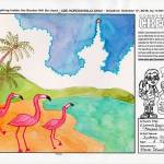Sydney Cui, 6, wins NASAs Commercial Crew 2019 Childrens Artwork Calendar Contest. Her piece, Amazed Flamingos, is the border art for the month of June. Courtesy photo.