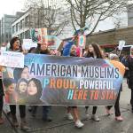 Eastside group Muslim Association of Puget Sound (MAPS) participated in the Womxns March for the third time on Jan. 19. Stephanie Quiroz/staff photo